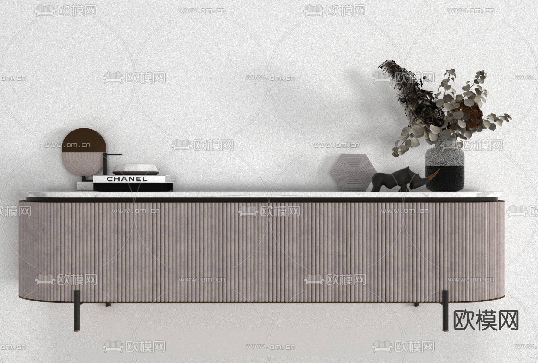 现代简约电视柜免费3d模型下载