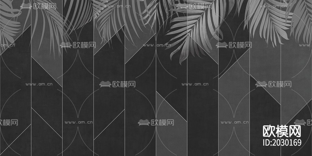 几何树叶壁纸下载（渲染图3）