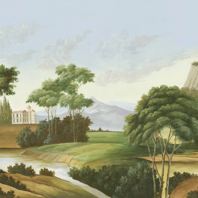  欧式油画山川壁纸 