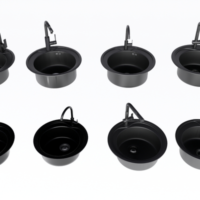  现代单孔水槽su模型 