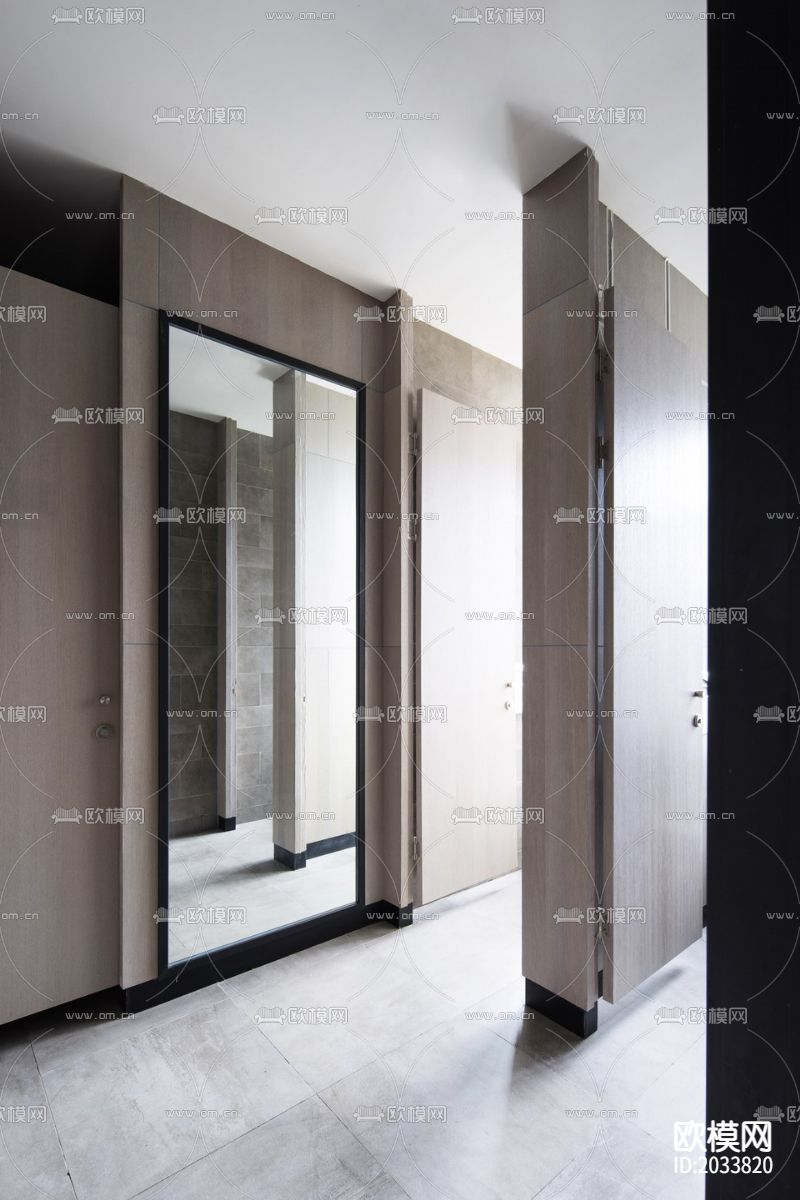 办公室cad施工图下载（渲染图2）