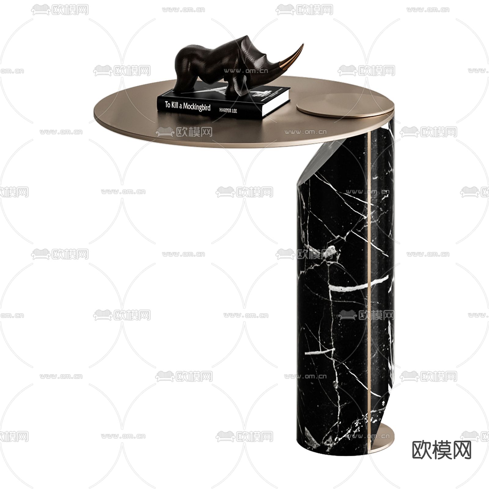 现代轻奢边几角几3d模型下载