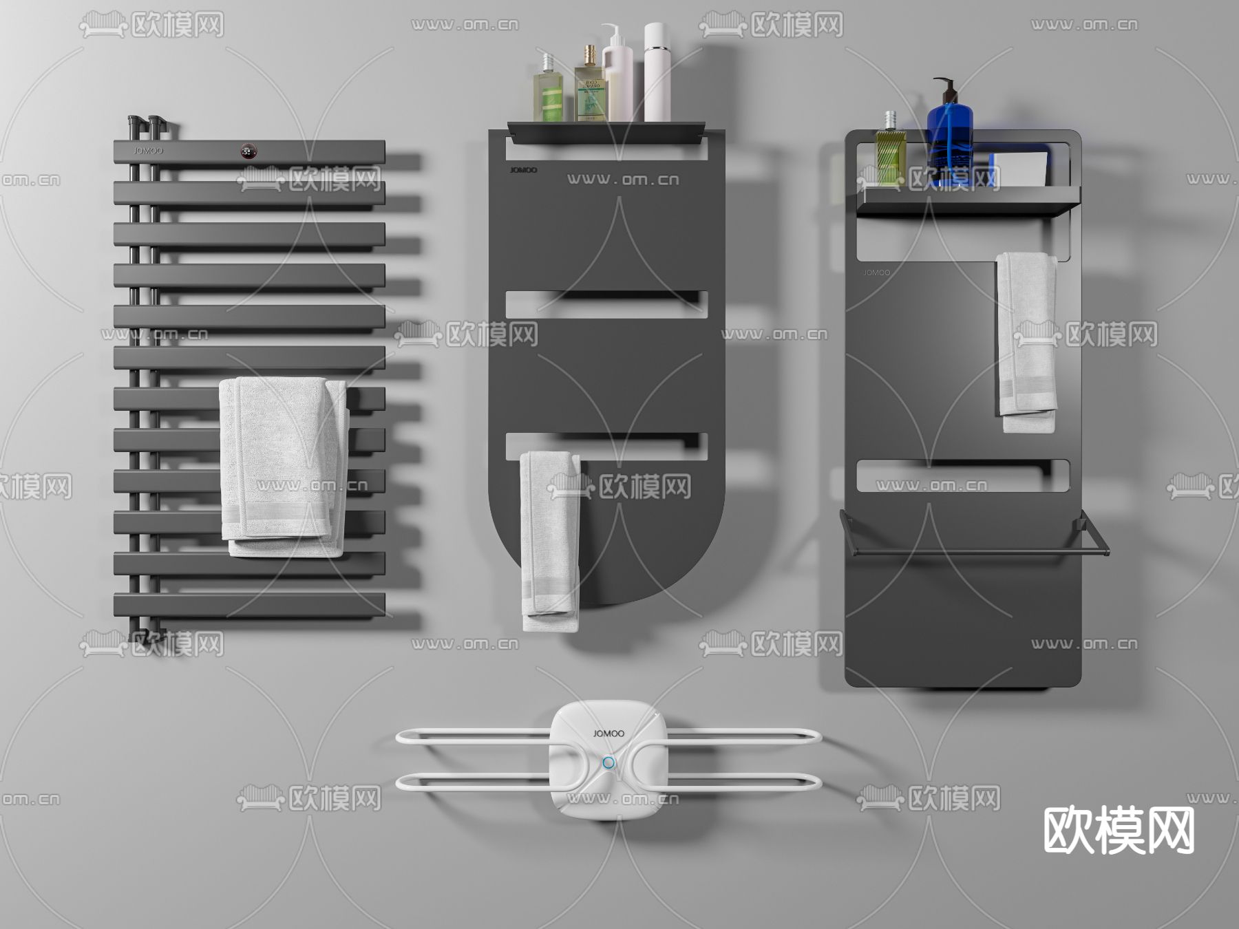 现代电热毛巾架3d模型