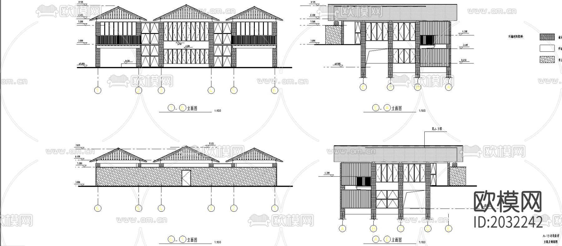 某渡假村总统套房CAD施工图下载（渲染图1）