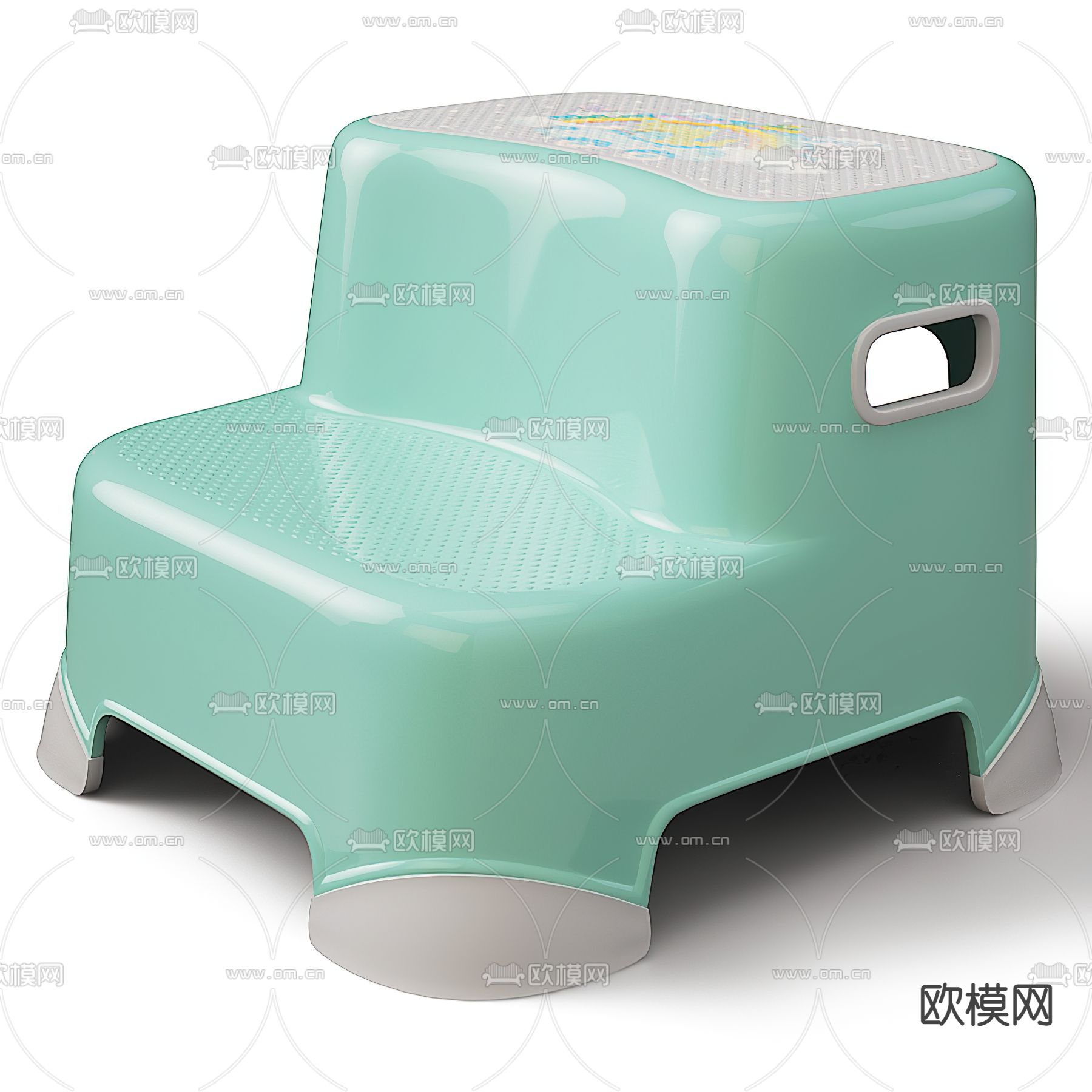 现代塑料儿童凳子3d模型