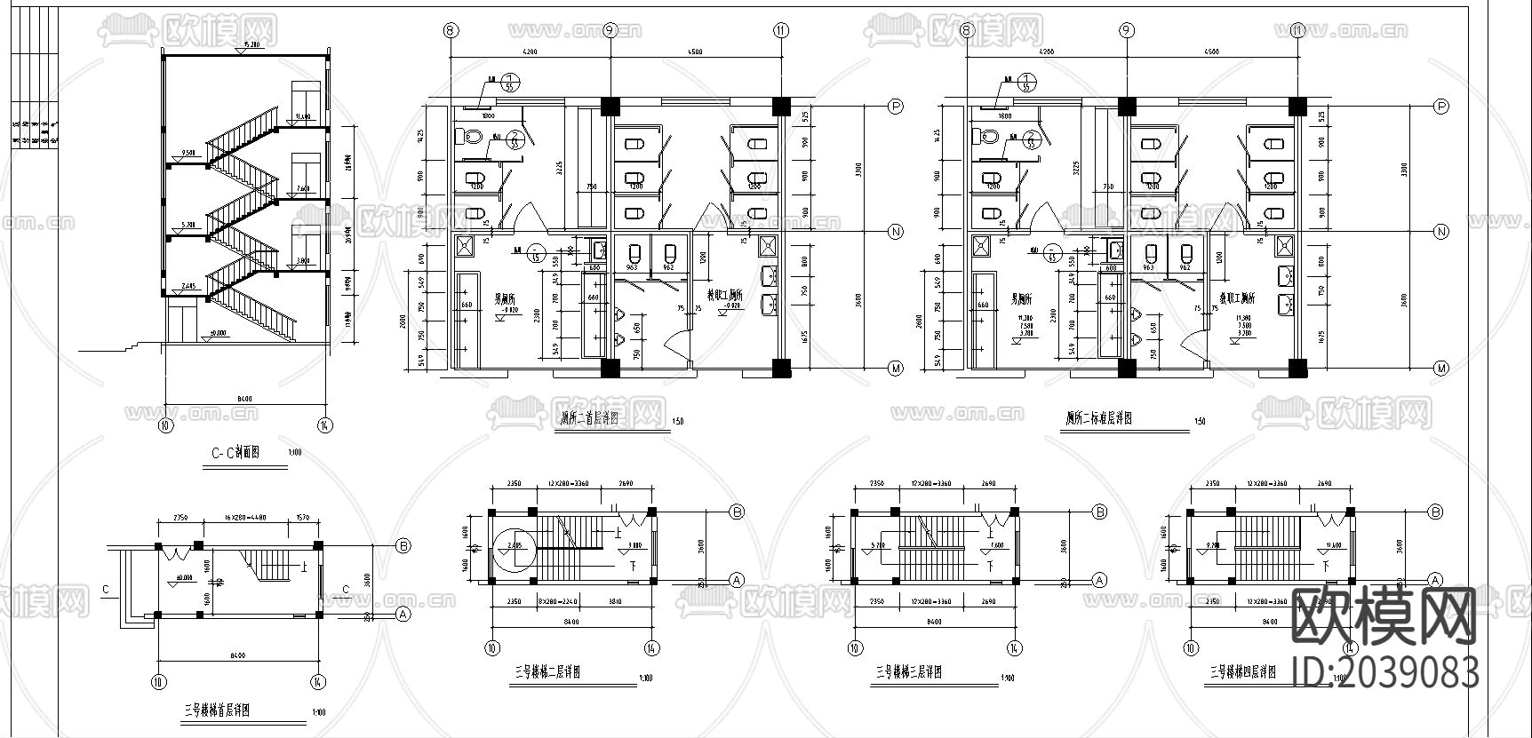 小学cad施工图下载（渲染图1）