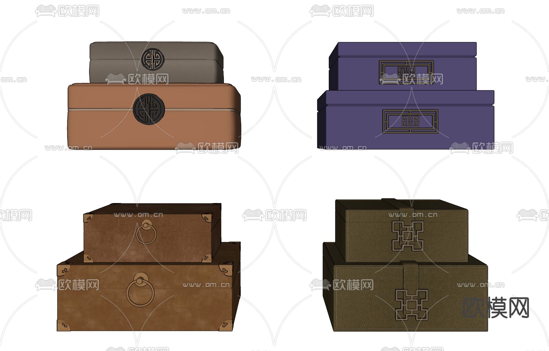 新中式软装箱子su模型下载（渲染图3）