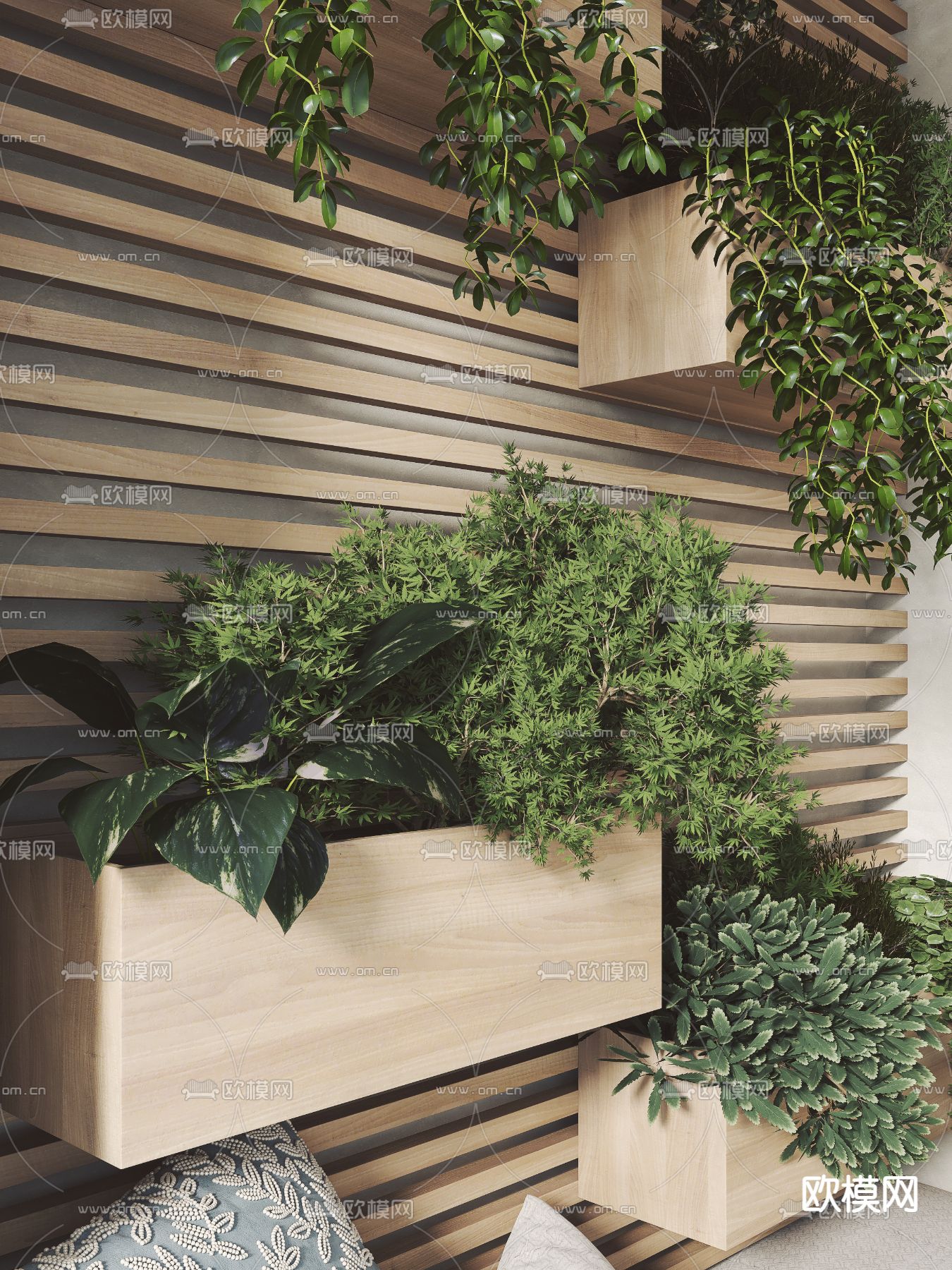 北欧休闲阳台3d模型下载（渲染图4）