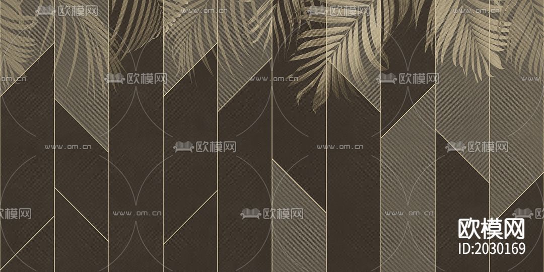 几何树叶壁纸下载（渲染图1）