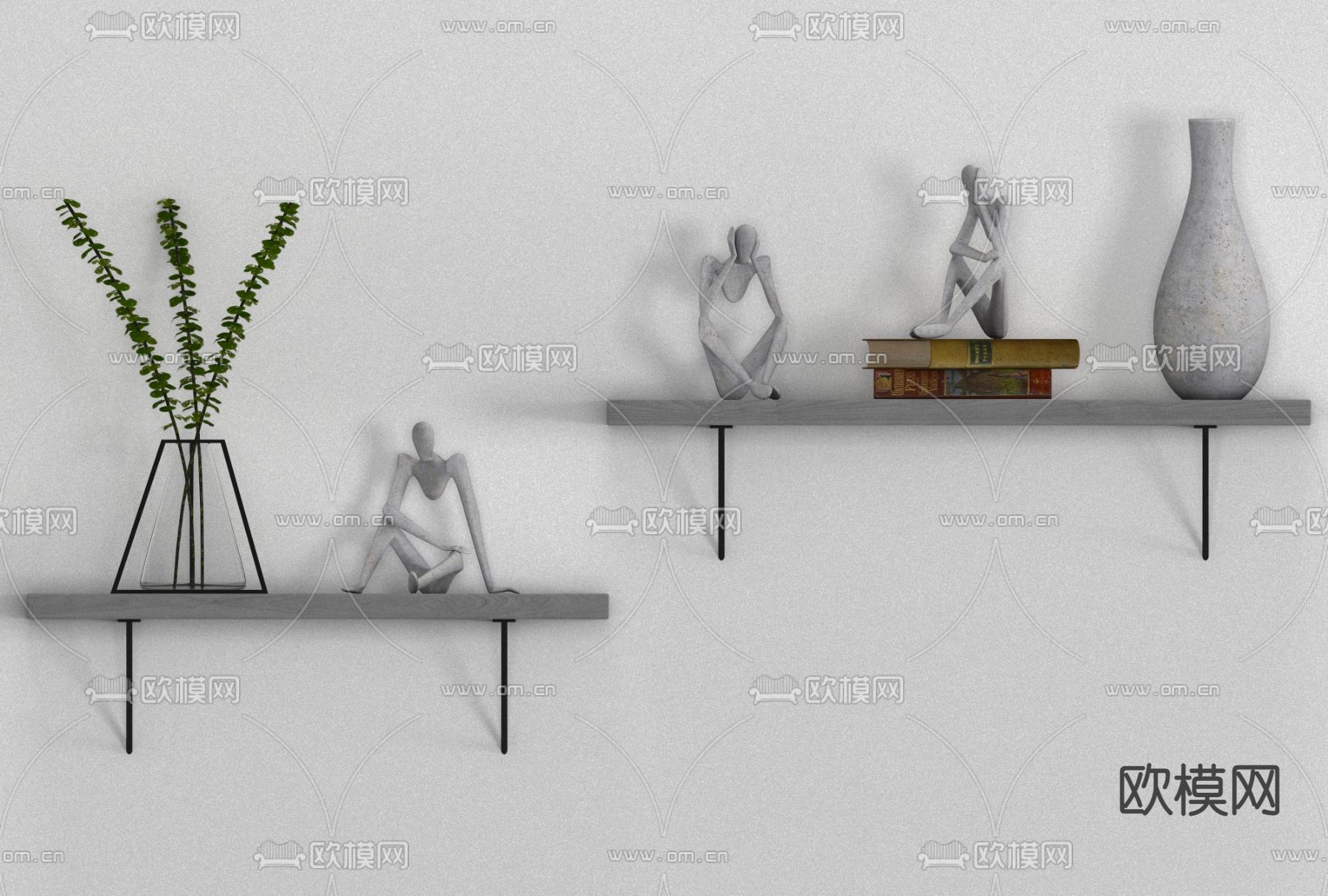 现代饰品摆件免费3d模型下载