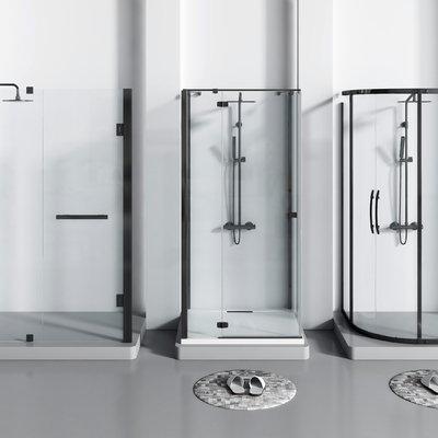  现代淋浴房淋浴间su模型 