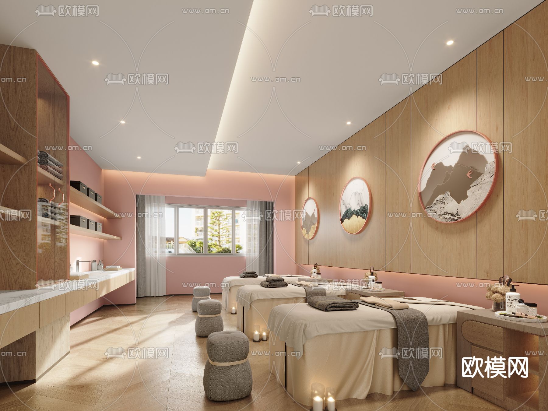 现代SPA护理房su模型