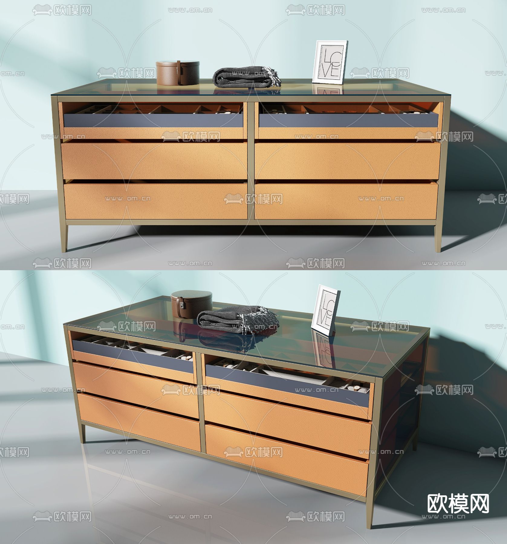 现代首饰柜储物柜su模型