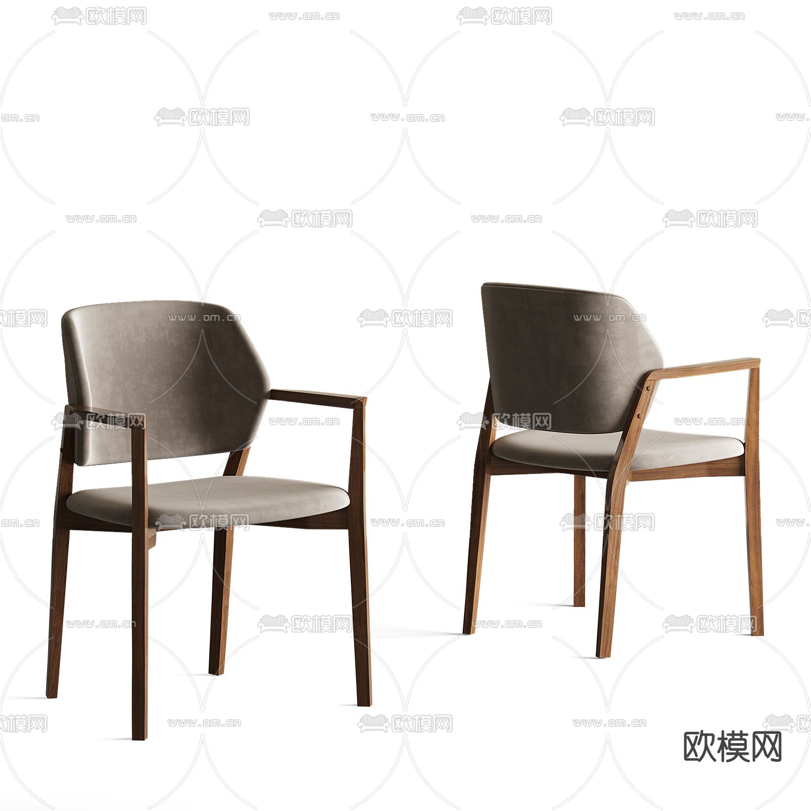 现代布艺休闲椅3d模型下载