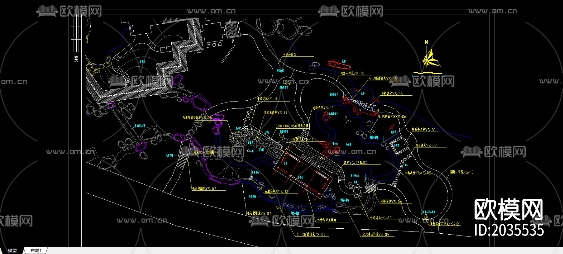小区cad平面图下载