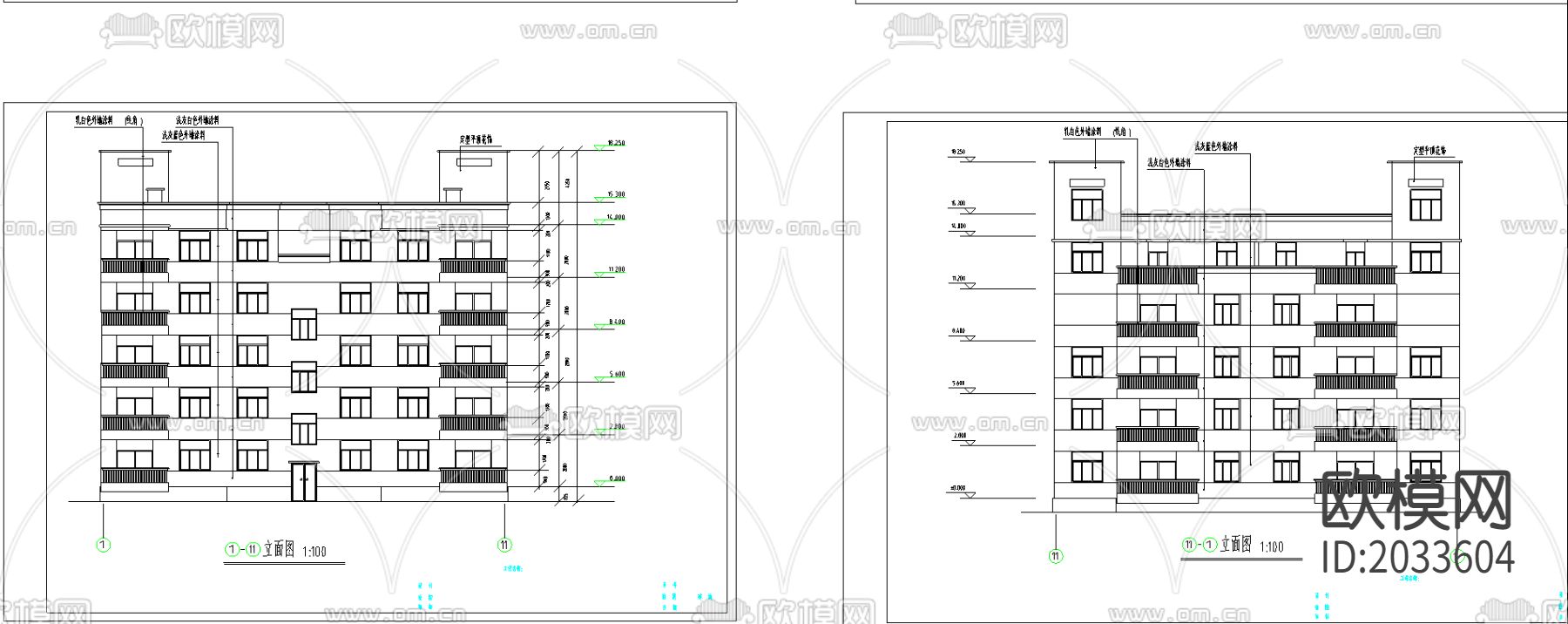 建筑节能CAD施工图下载（渲染图1）