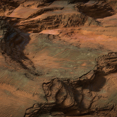 黄土高原地形景观3d模型