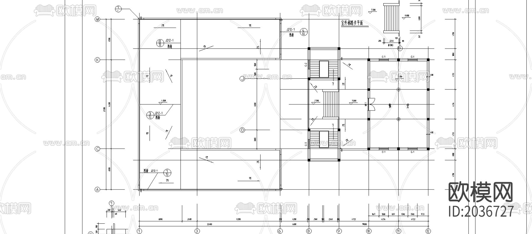 斯古拉寺cad施工图下载（渲染图2）