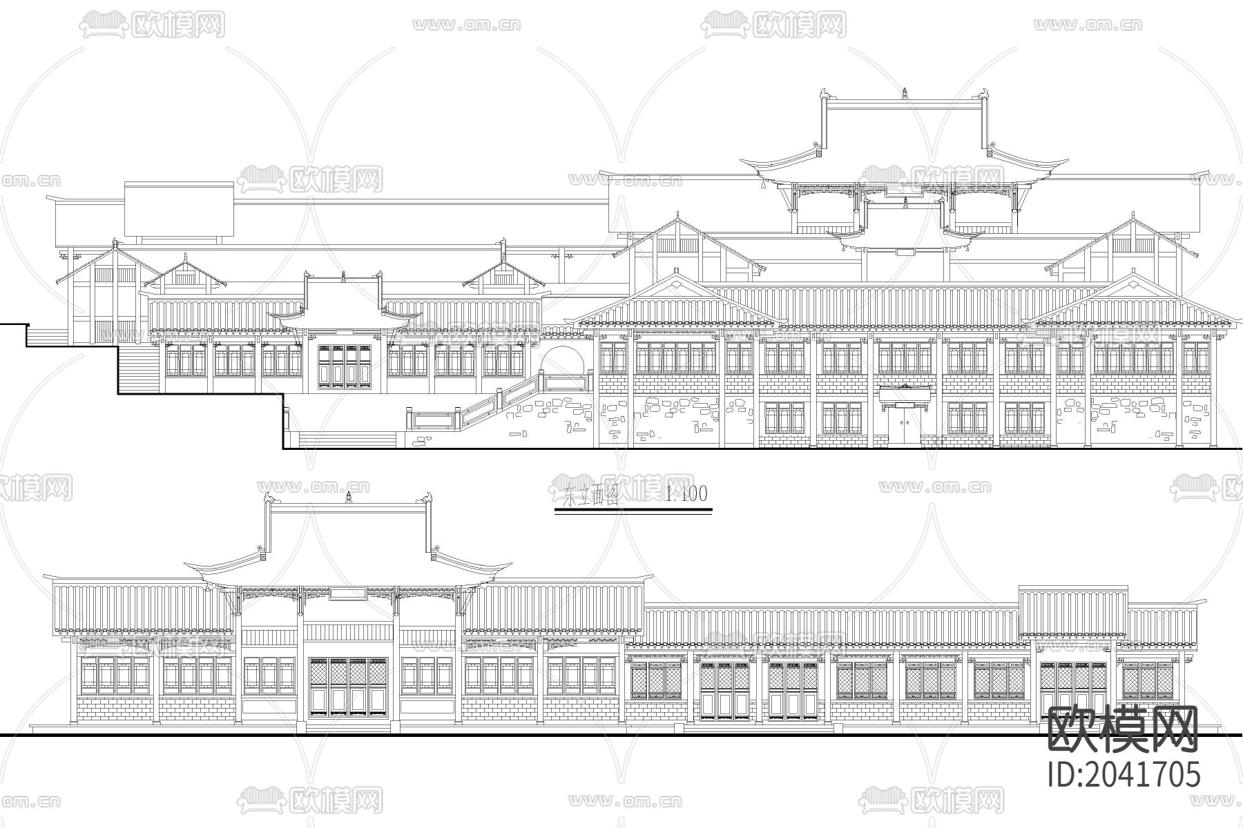 茶室cad施工图下载（渲染图1）