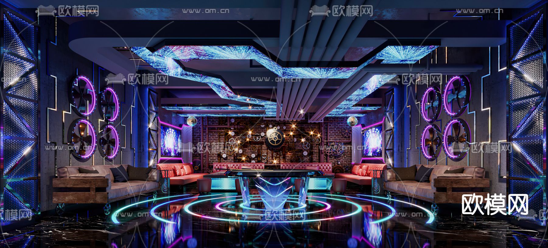现代KTV包厢3d模型下载