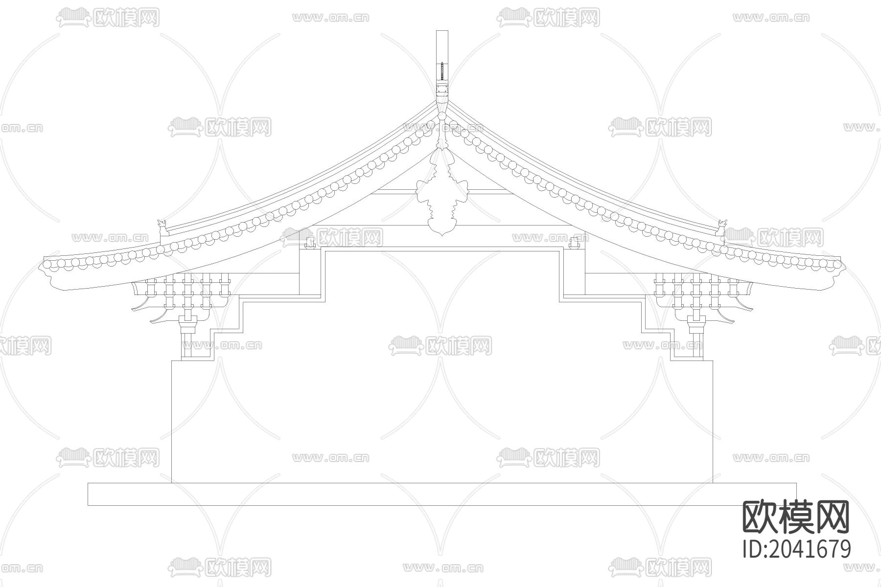 古建cad图库下载（渲染图2）