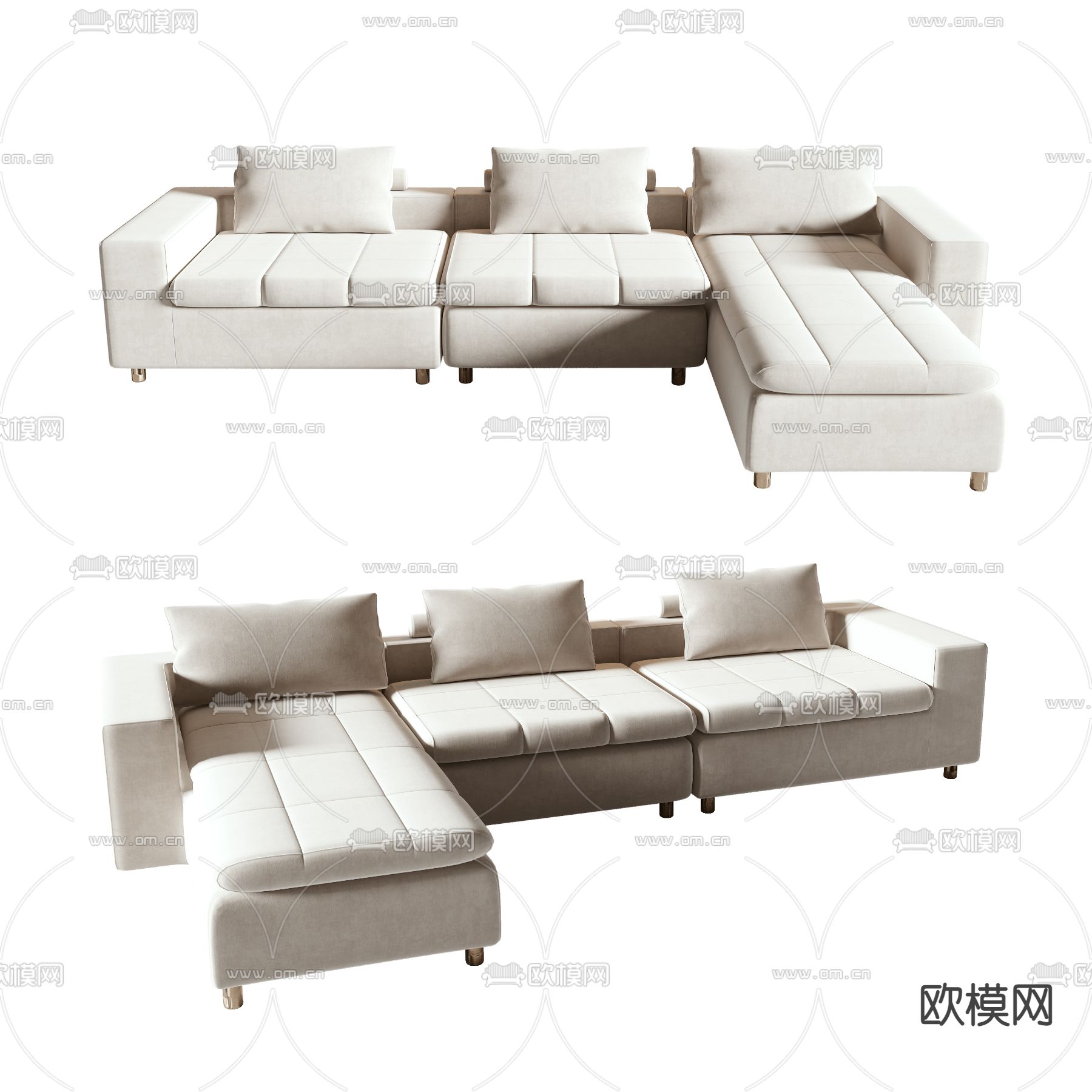Calligaris 现代布艺转角沙发3d模型下载