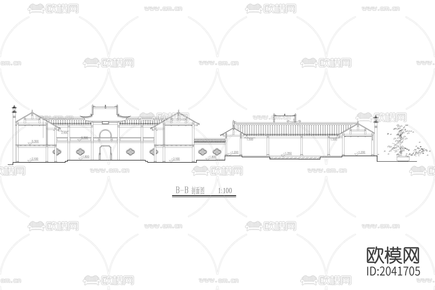 茶室cad施工图下载（渲染图2）