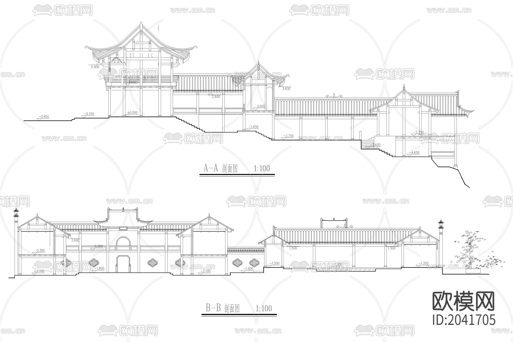 茶室cad施工图下载（渲染图3）