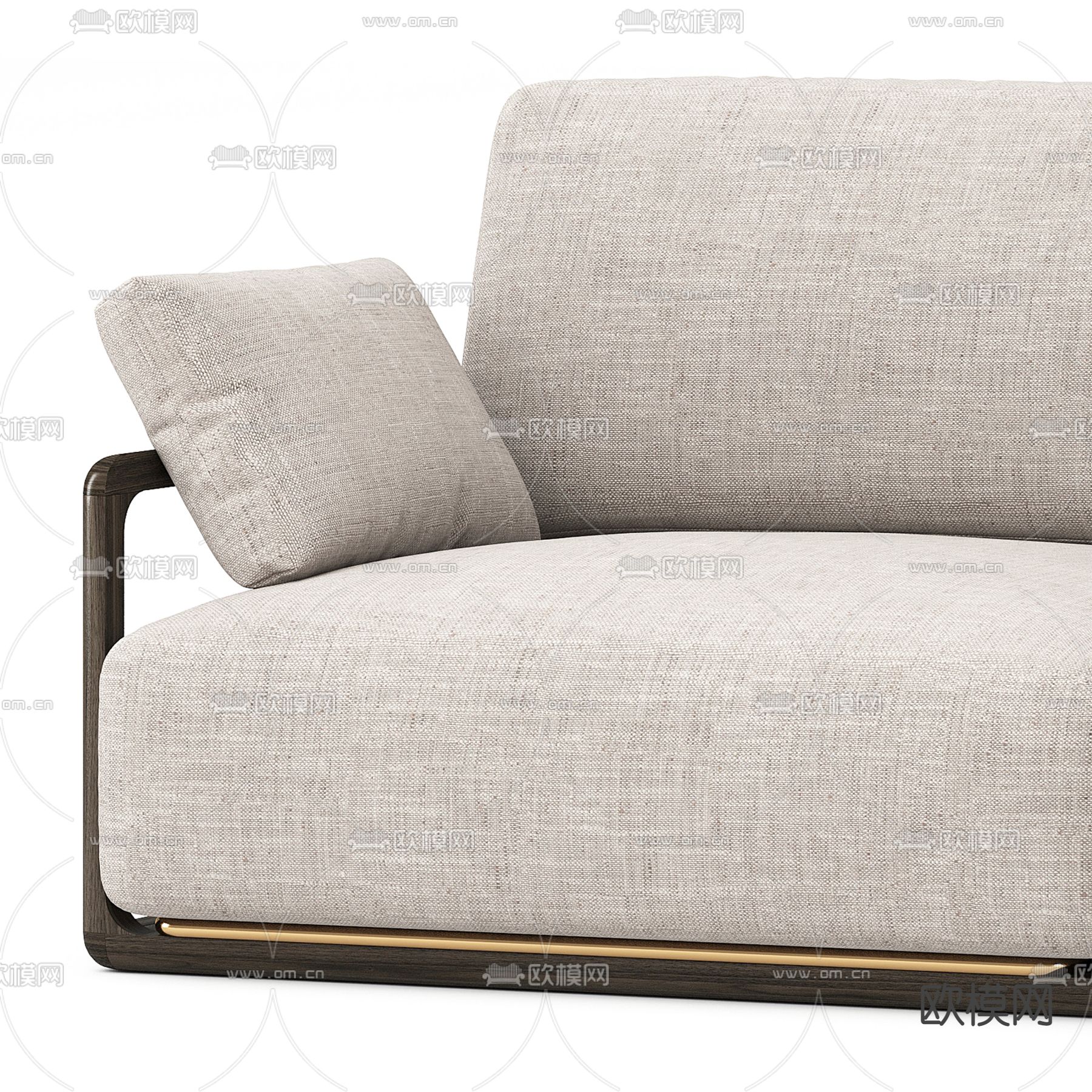 Giorgetti 现代布艺多人沙发3d模型下载（渲染图3）