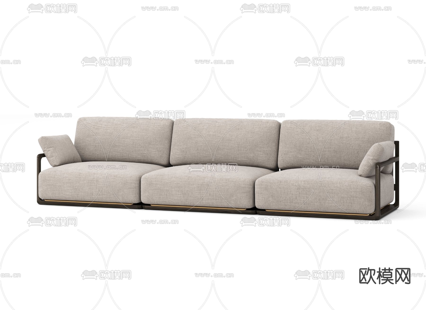 Giorgetti 现代布艺多人沙发3d模型下载（渲染图2）