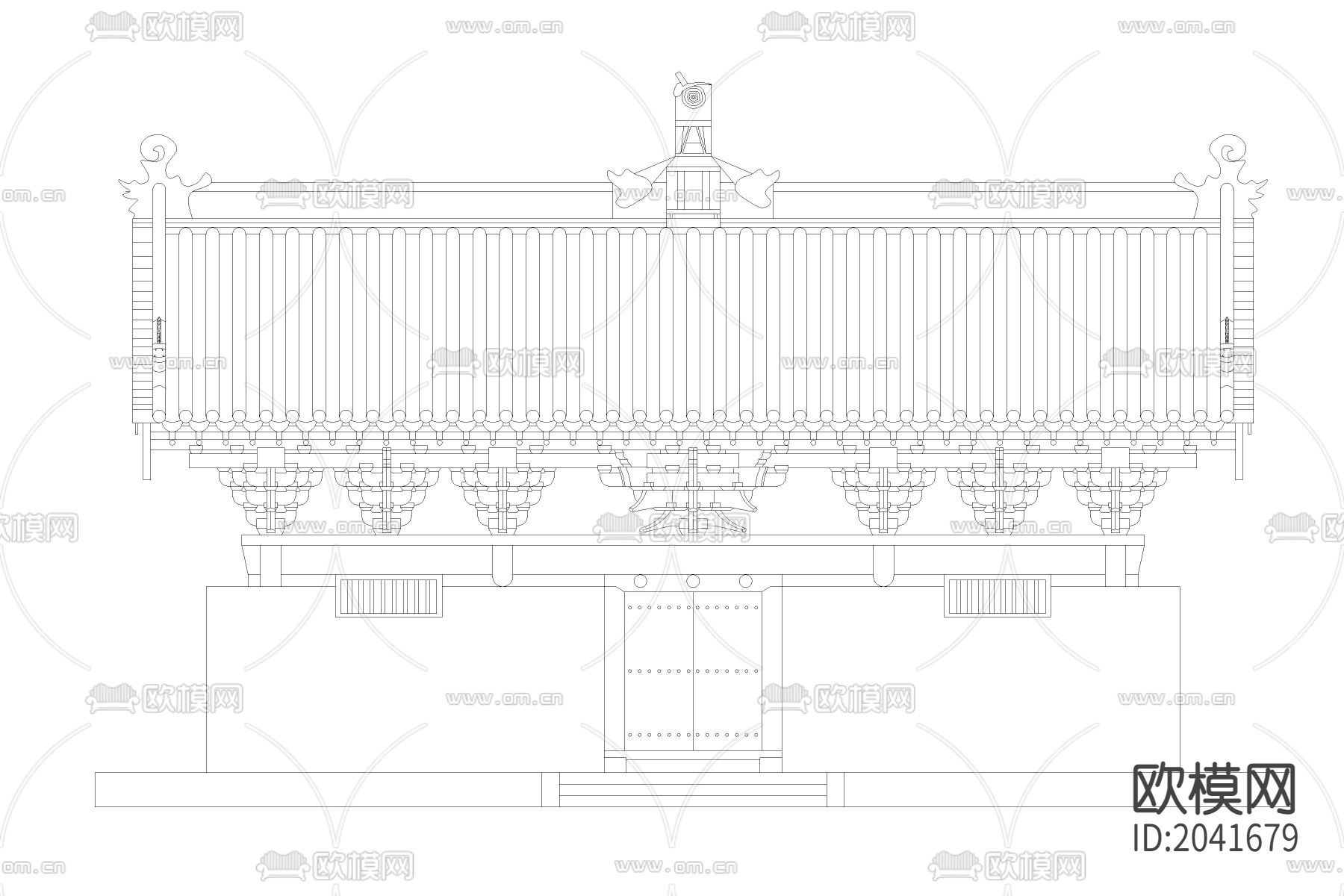 古建cad图库下载（渲染图1）