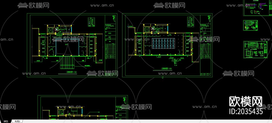 一層二層建筑CAD施工圖下載