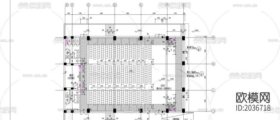 教学楼建筑cad施工图下载(渲染图1)