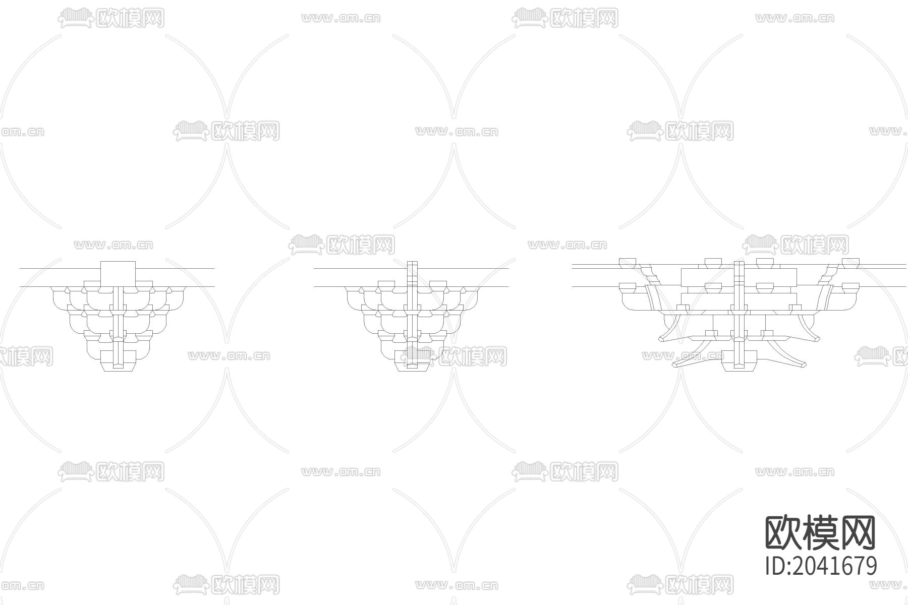 古建cad图库下载（渲染图3）