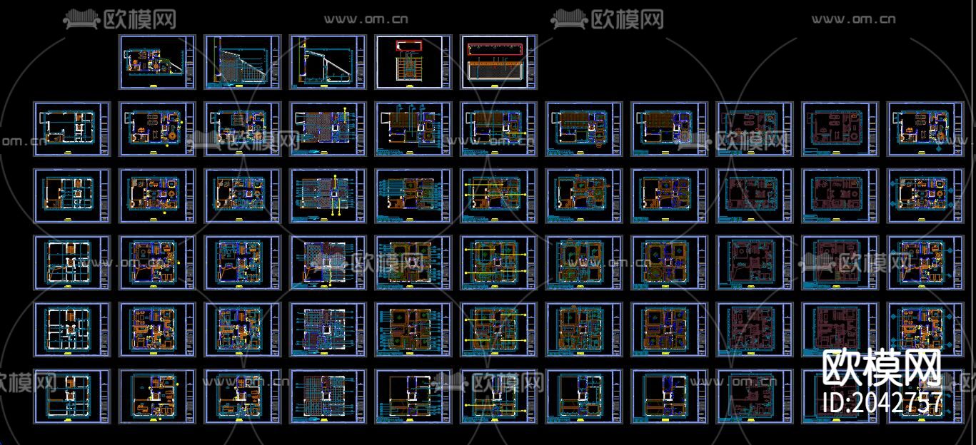 欧式别墅cad平面图下载（渲染图5）