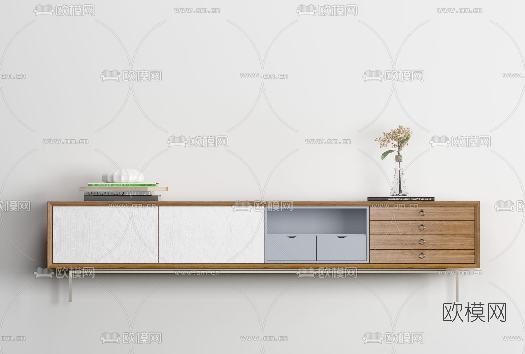 北欧电视柜免费3d模型下载