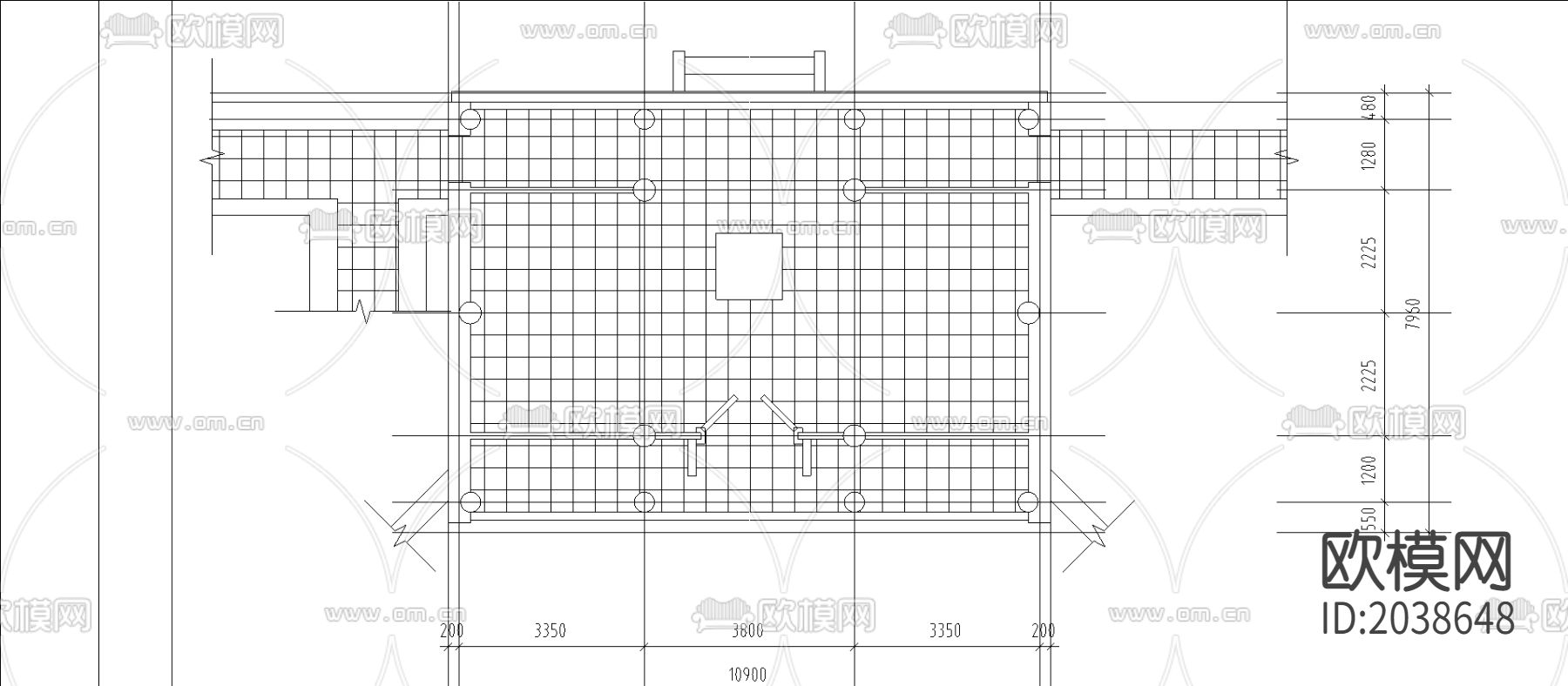 大殿平立剖面节点大样下载（渲染图1）
