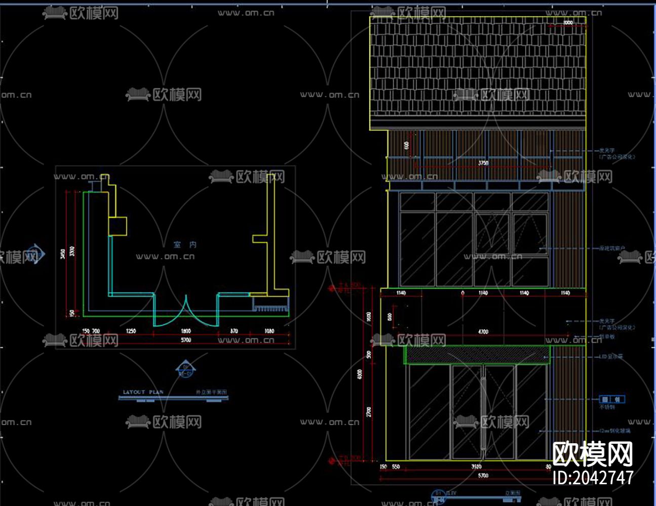 美容院cad施工图下载（渲染图5）