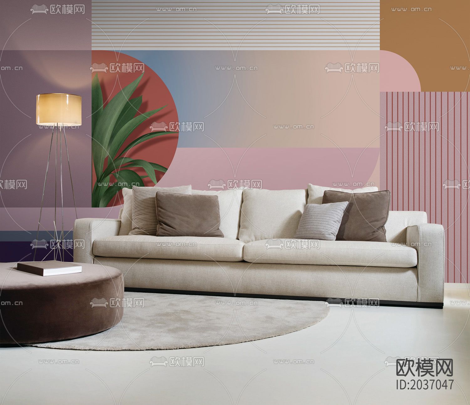 几何拼装壁纸下载（渲染图5）