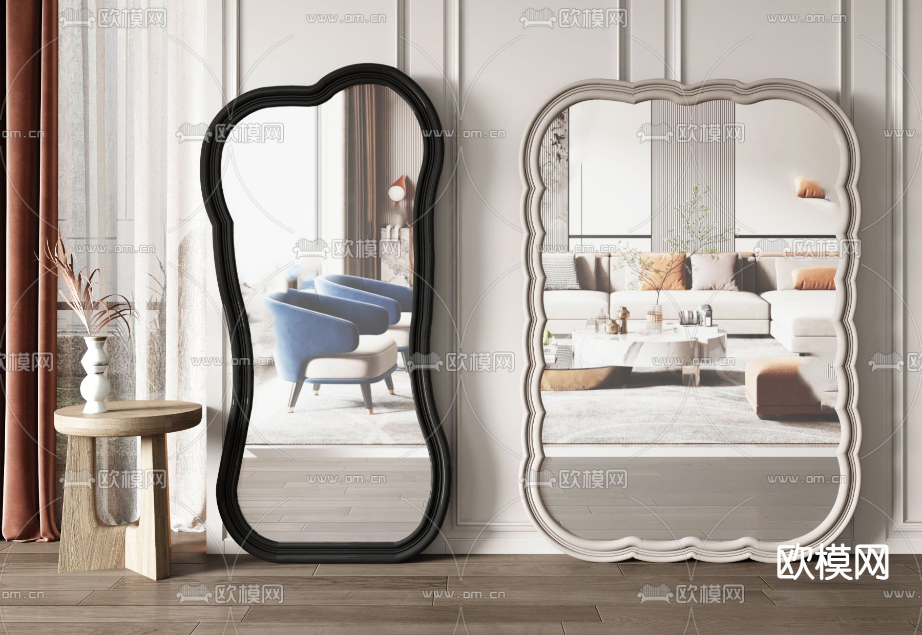 现代异形全身镜3d模型下载