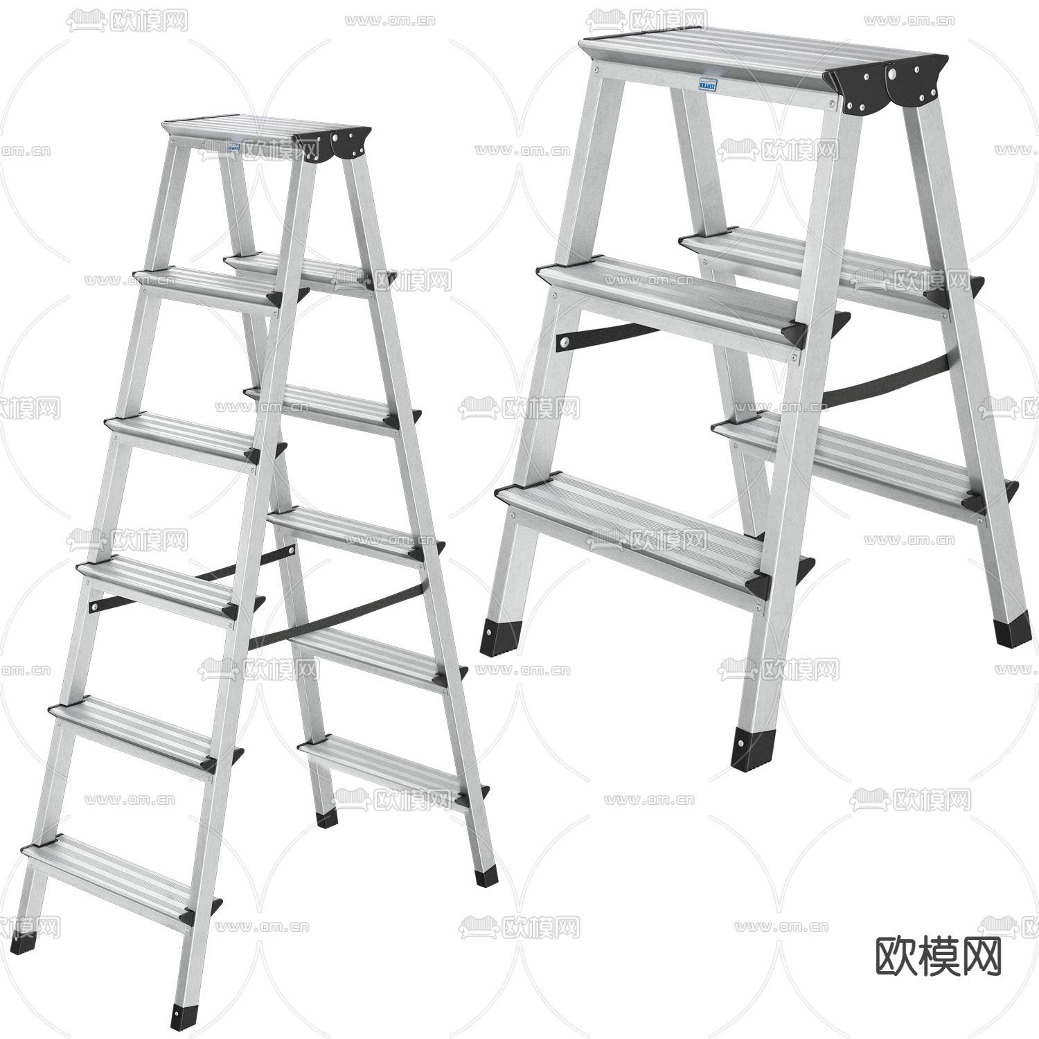 现代爬梯梯子3d模型下载（渲染图2）