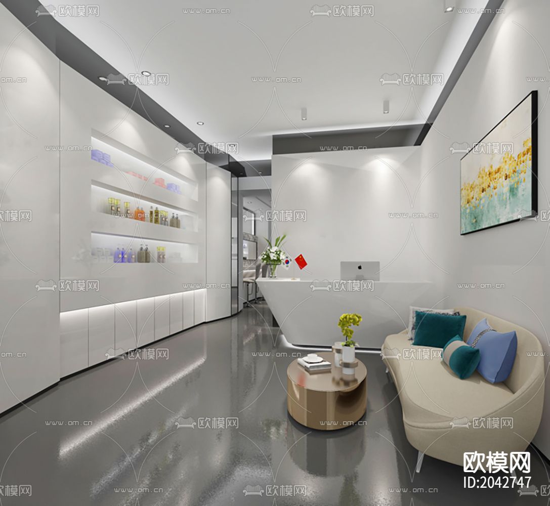 美容院cad施工图下载（渲染图7）