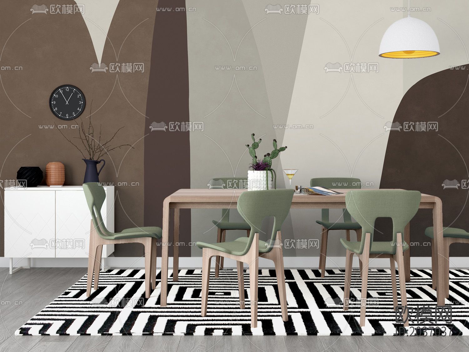 几何拼装壁纸下载（渲染图4）