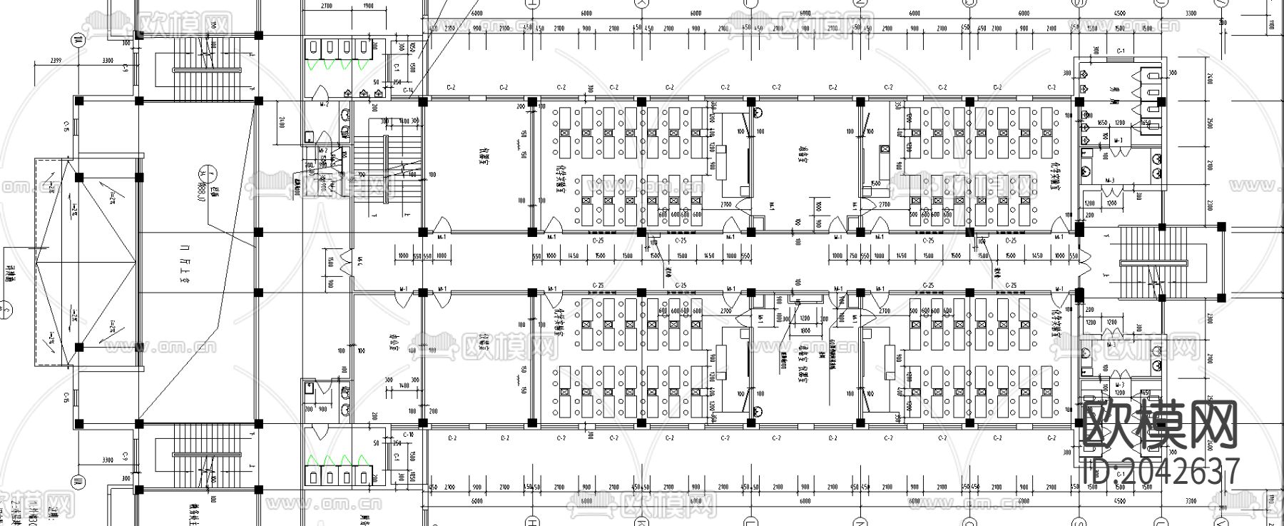 教学楼建筑cad施工图下载（渲染图7）