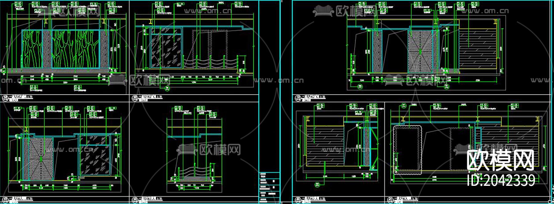 咖啡厅cad施工图下载（渲染图4）