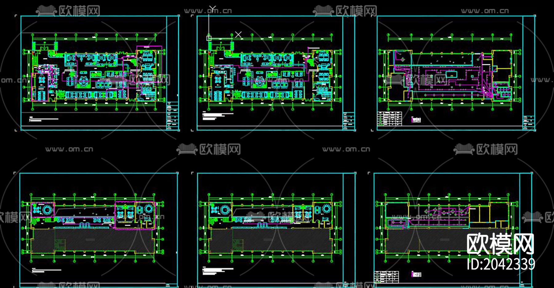 咖啡厅cad施工图下载（渲染图1）