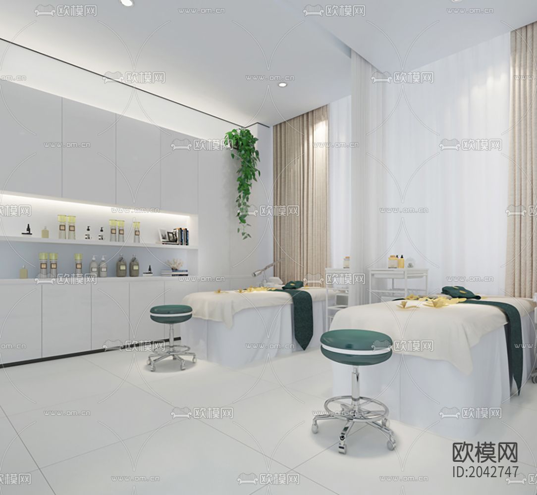 美容院cad施工图下载（渲染图8）