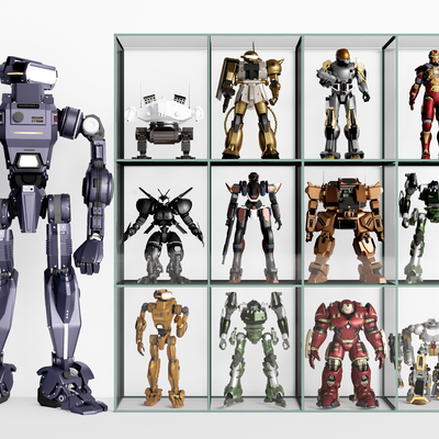  现代机器人手办su模型 