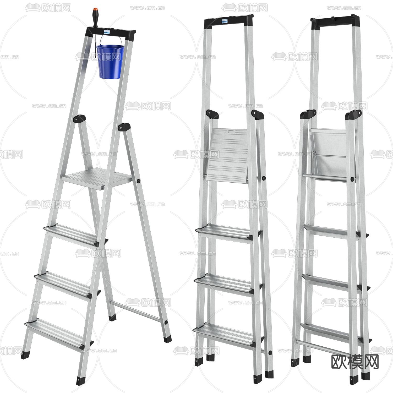 现代爬梯梯子3d模型下载（渲染图3）