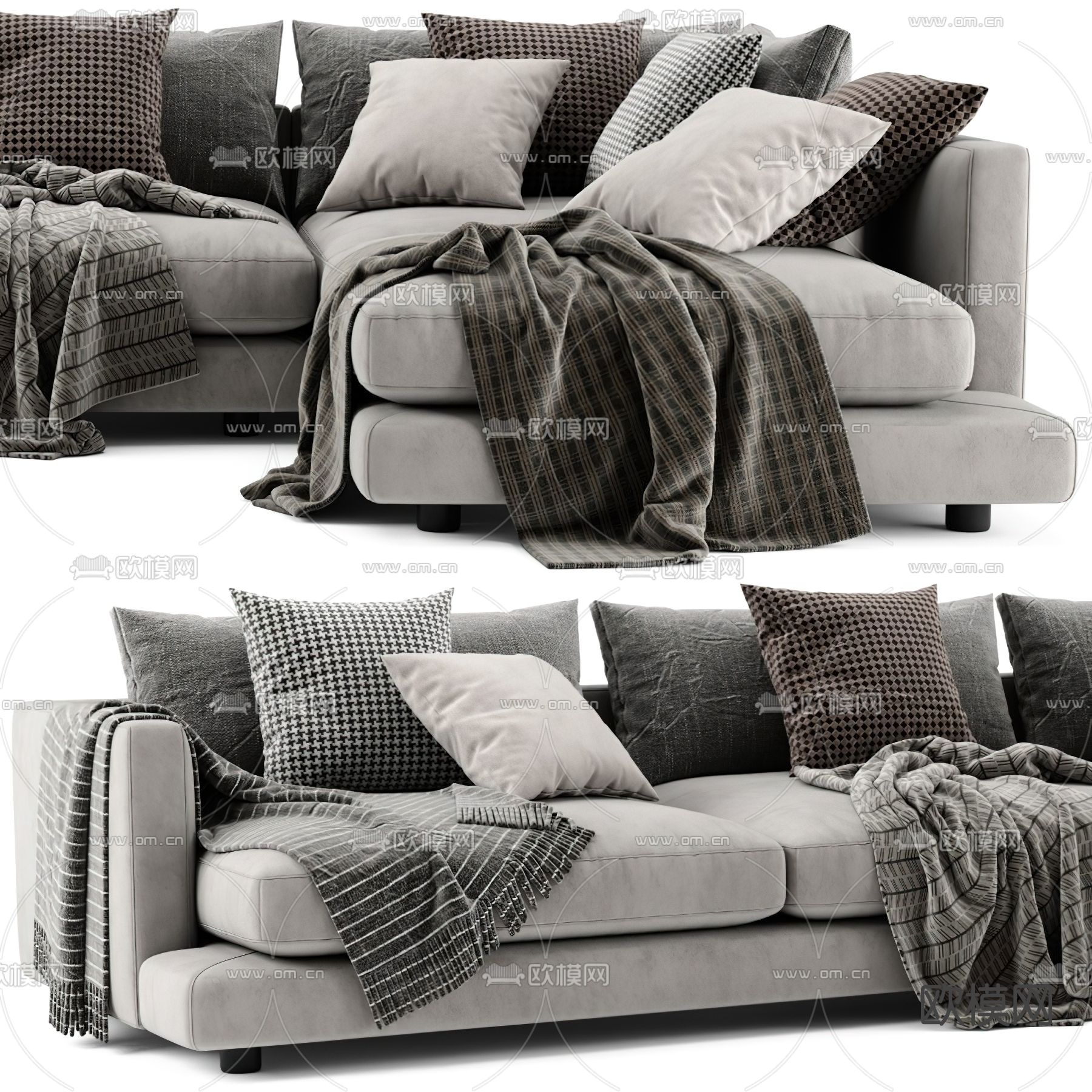 FLEXFORM 转角沙发3d模型下载（渲染图2）